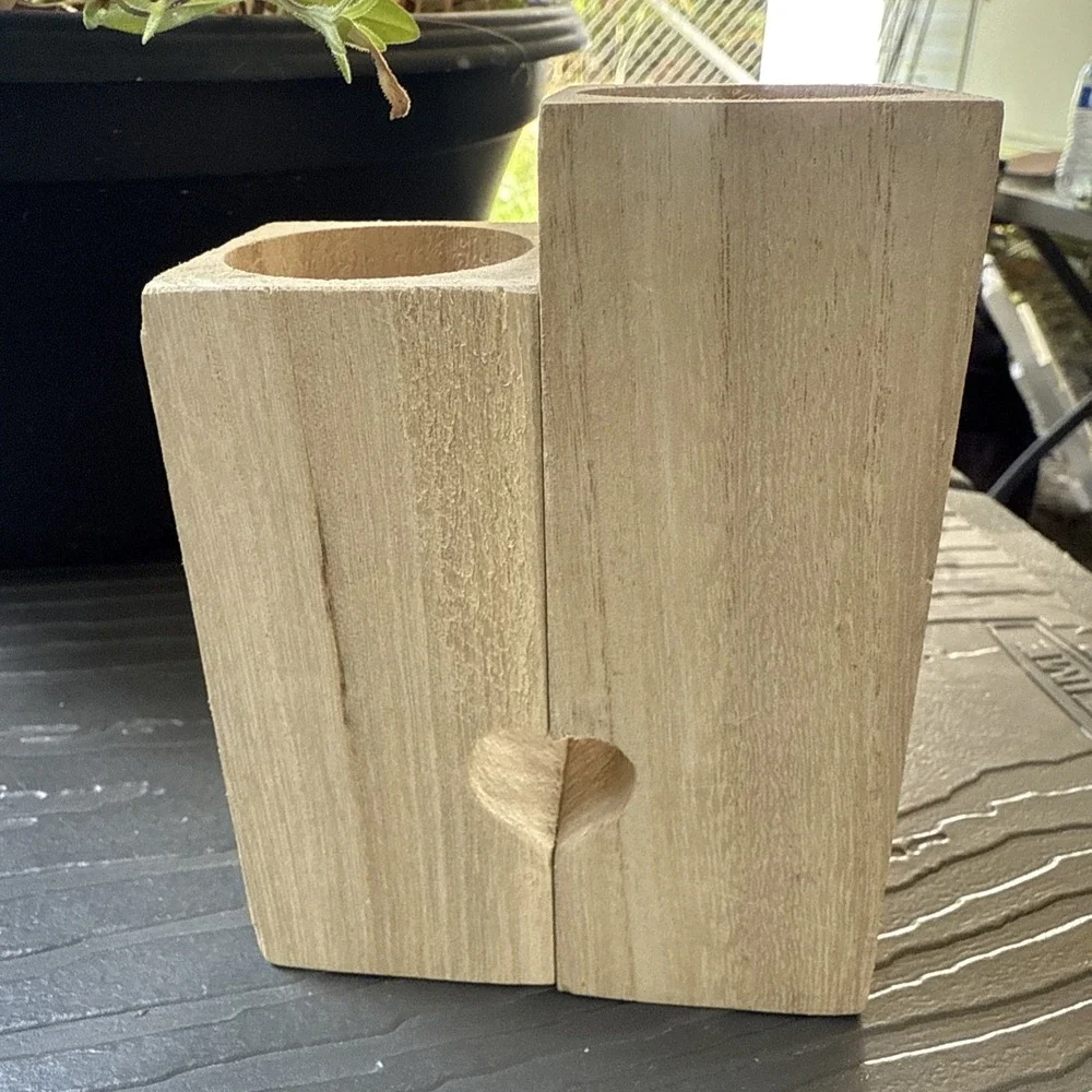 Wooden Votive Candle Holders Gift for Husband & Wife Anniversary.